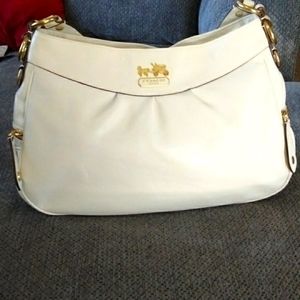 Coach White Leather shoulder bag tote